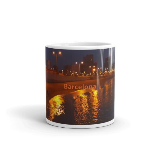 Taza Barcelona blanca brillante de Crocas - Imagen 3
