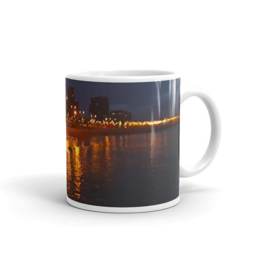 Taza Barcelona blanca brillante de Crocas