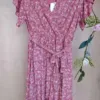 vestido floral en rojo