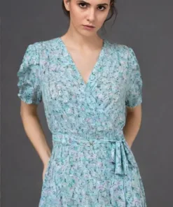 Vestido floral con volante