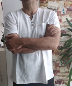 Camisa lino verano 13 CAMISALINOBLB22