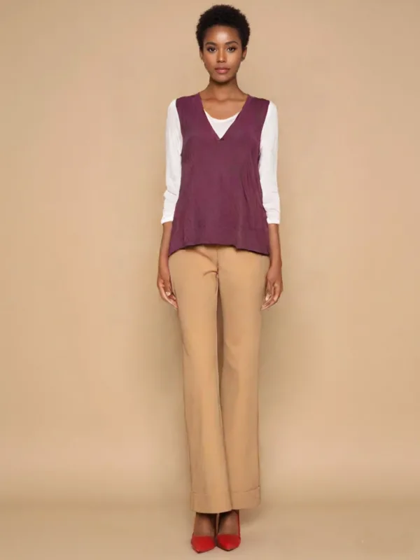 Camiseta y chaleco para mujer