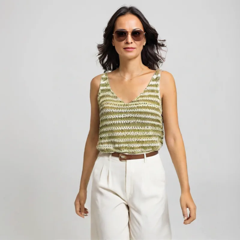 Top Crochet Rayas