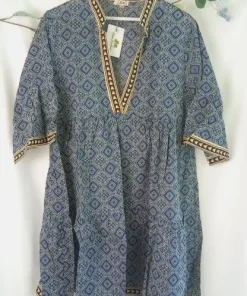 Vestido estampado azul