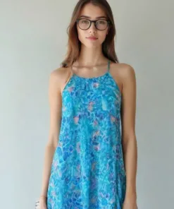 Vestido estampado de tirantes