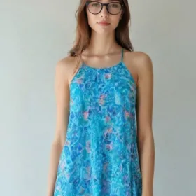 Vestido estampado de tirantes